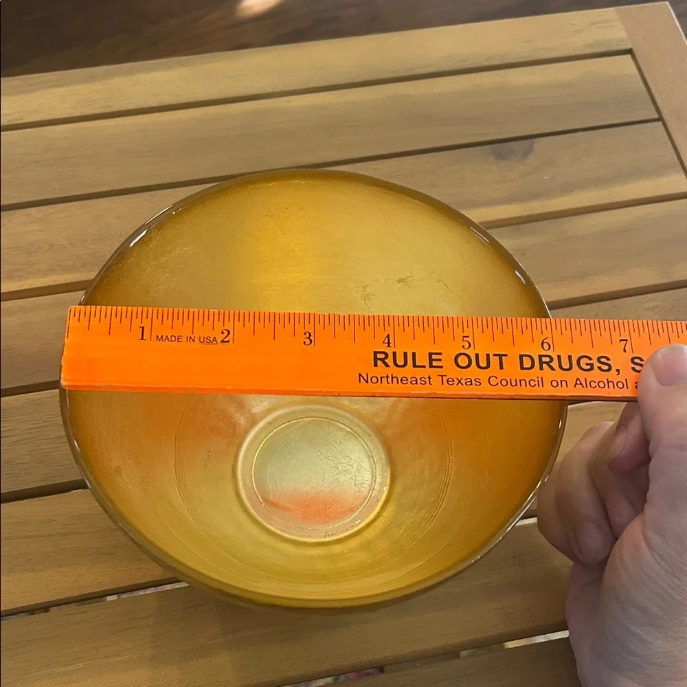 Anthropologie Gold Decorative Glass Bowl. Reign nut bowl-out of stock online - Picture 3 of 5